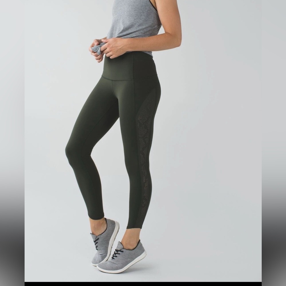 Lululemon‎ Beyond Boundaries Leggings Khaki Green High Rise Size 4 – 25” Inseam